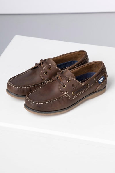 Ladies Leather Deck Shoes - Cayton III - Waxy Brown