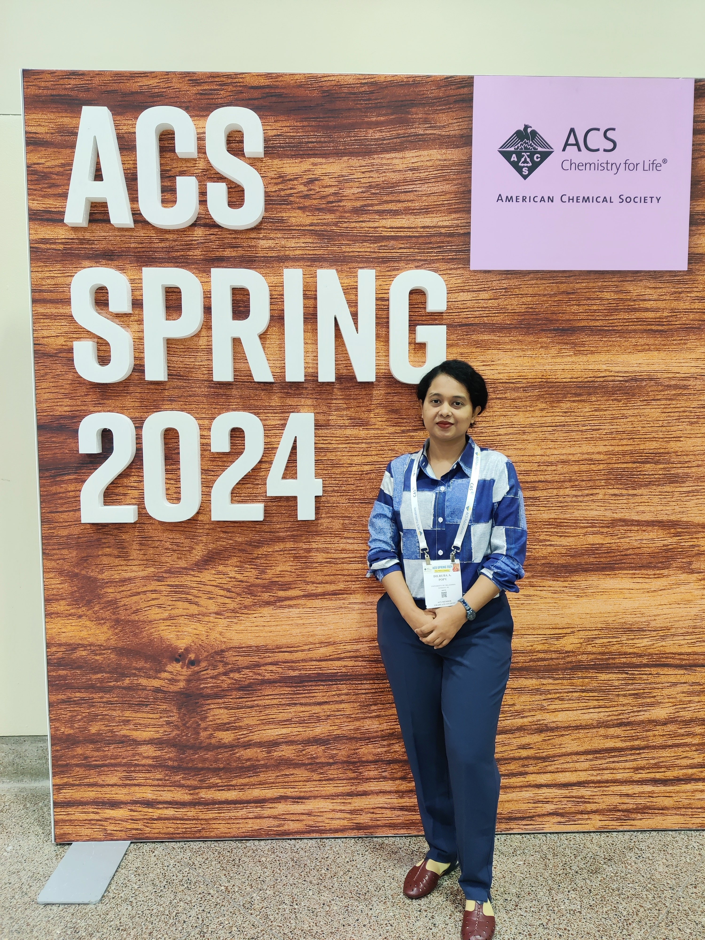 Dilruba participated in American Chemical Society (ACS) Spring 2024 meeting