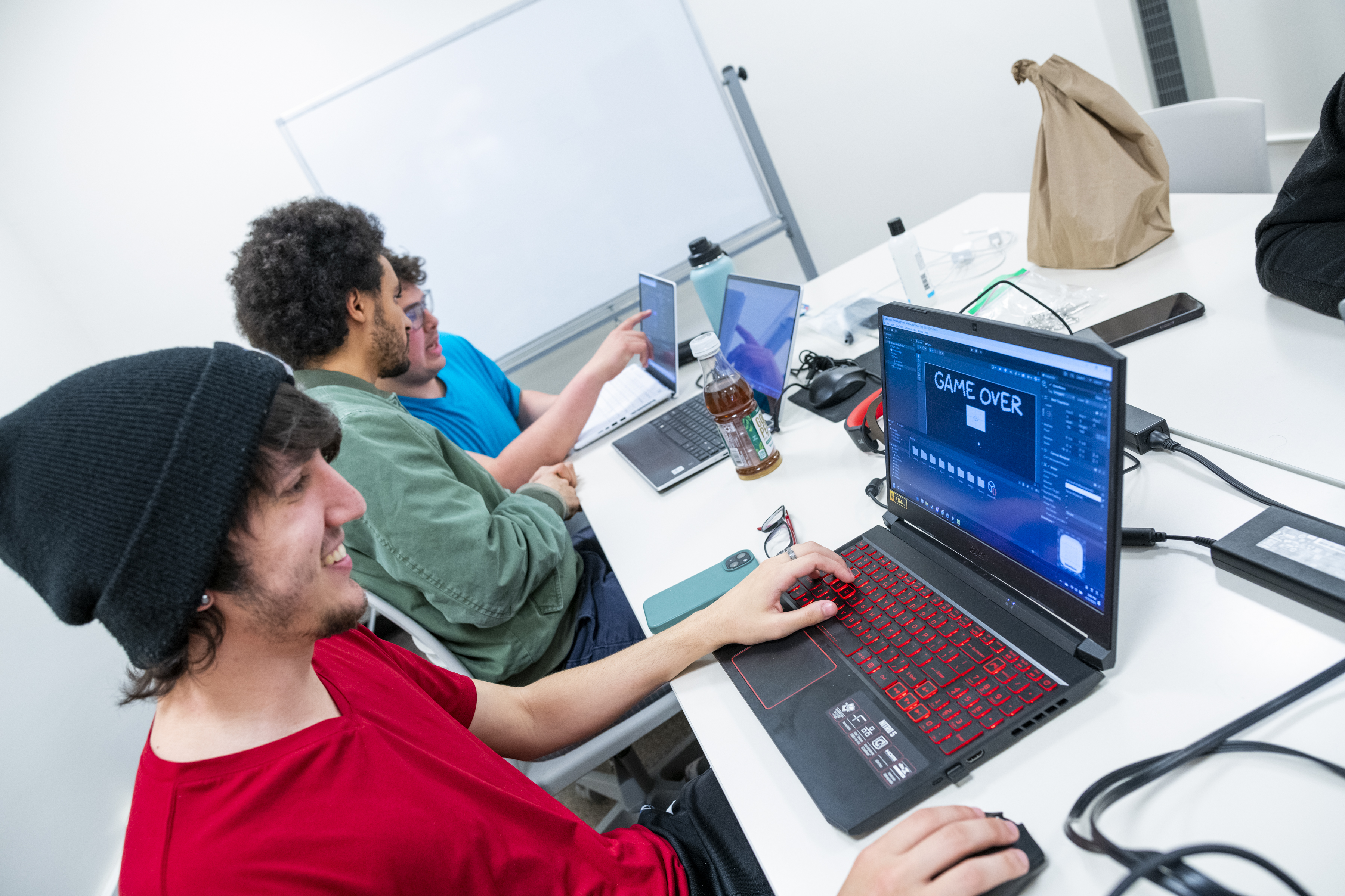 Cal Poly Humboldt students create computer games in their first semester as an part of an introduction to technology course. Image courtesy of Bori Mazzag.