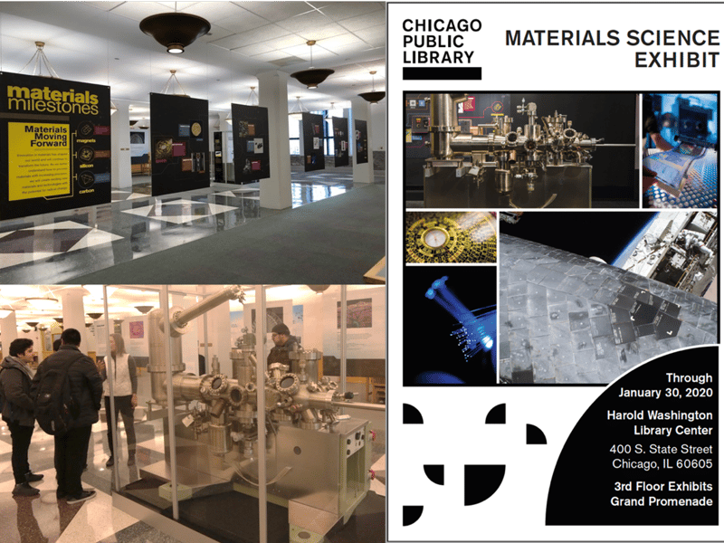 The updated Materials Science Exhibit is currently housed at the Harold Washington Library in downtown Chicago, which is the primary resource for the socioeconomically diverse Chicago Public Schools.

