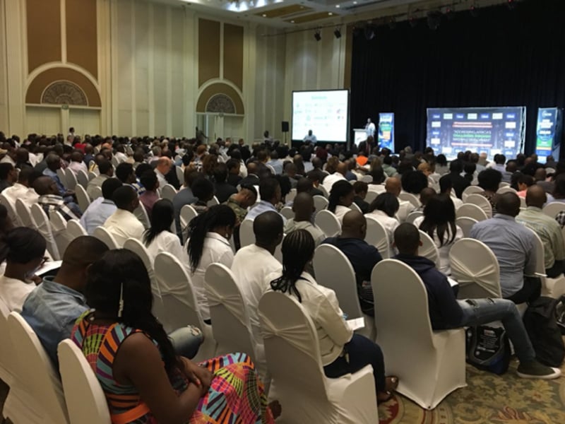 AMRS participants attend a plenary talk by Nobel Laureate Jean Marie Lehn in Gaborone, Botswana, entitled “Addressing Africa’s Challenges through Materials Development.”