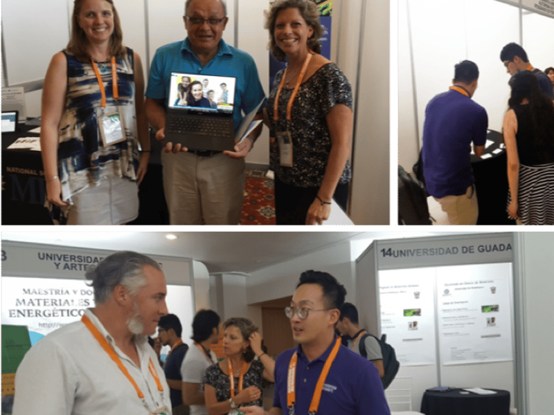 MRSEC representatives and conference attendees interact at the International Materials Research Congress in Cancun, Mexico.