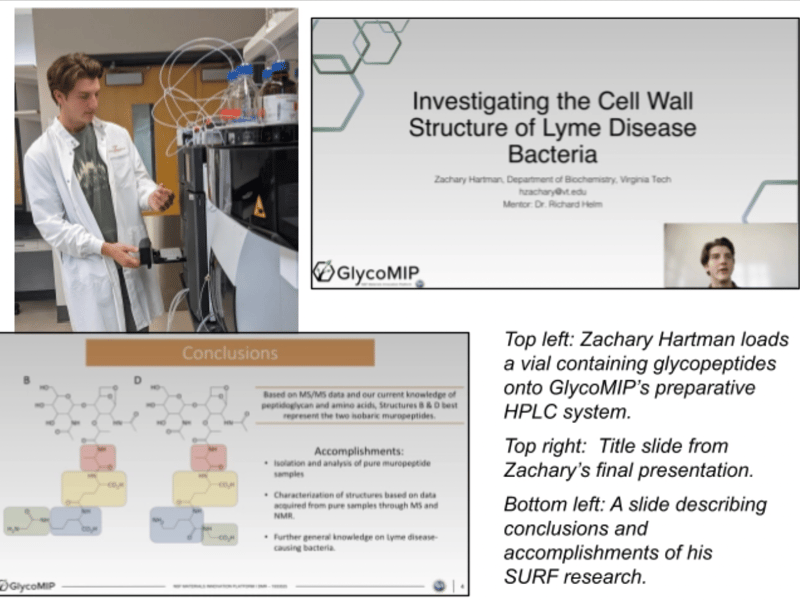 GlycoMIP "graduates" first Summer Undergraduate Research Fellow