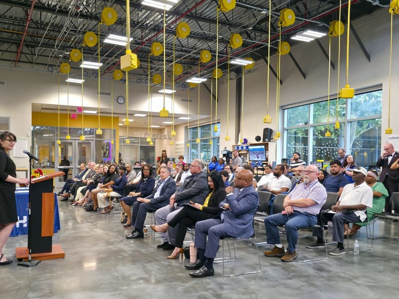 Keeping partnerships organized is a shared challenge across the EPIIC community. Here, Houston City College marks a Memorandum of Understanding with Space Center Houston, one of its partners. Image courtesy of Houston City College Public Relations.