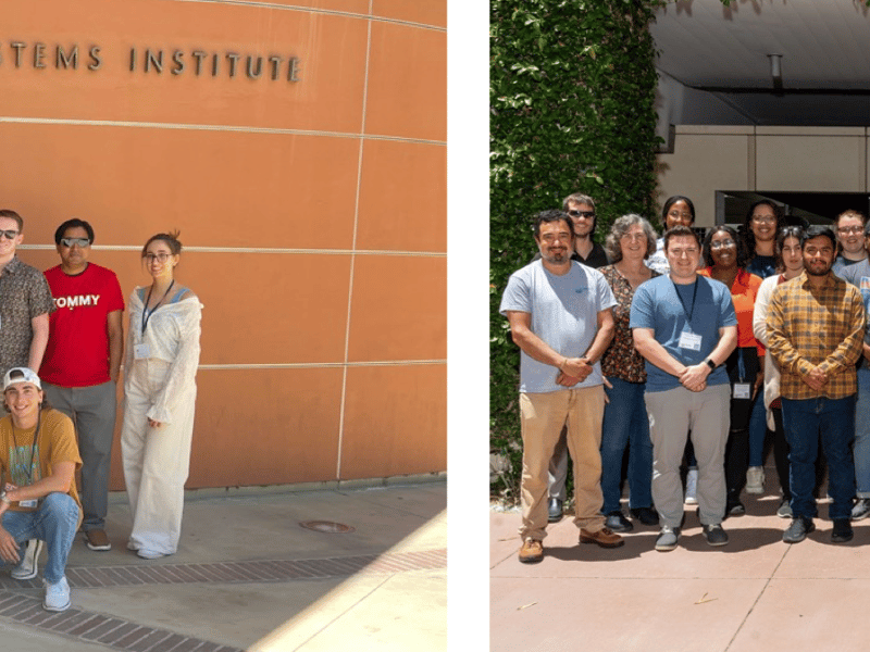 (left) Attendees at the UCLA campus; (right) Attendees at the UCSB campus