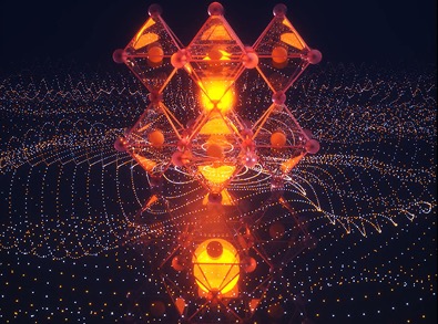 Perovskites show superfluorescence emerging at high temperature. (Image: Ella Maru Studios)
