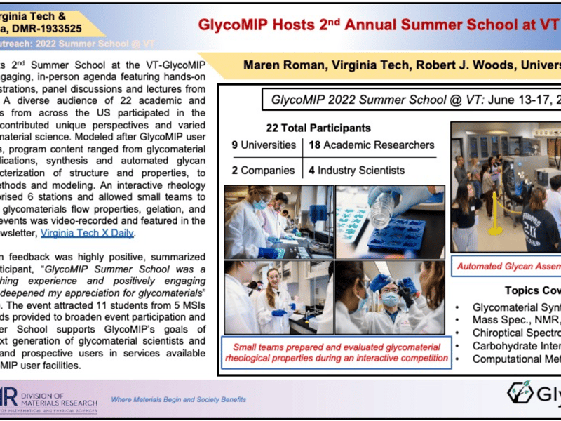GlycoMIP Hosts 2nd Annual Summer School at VT