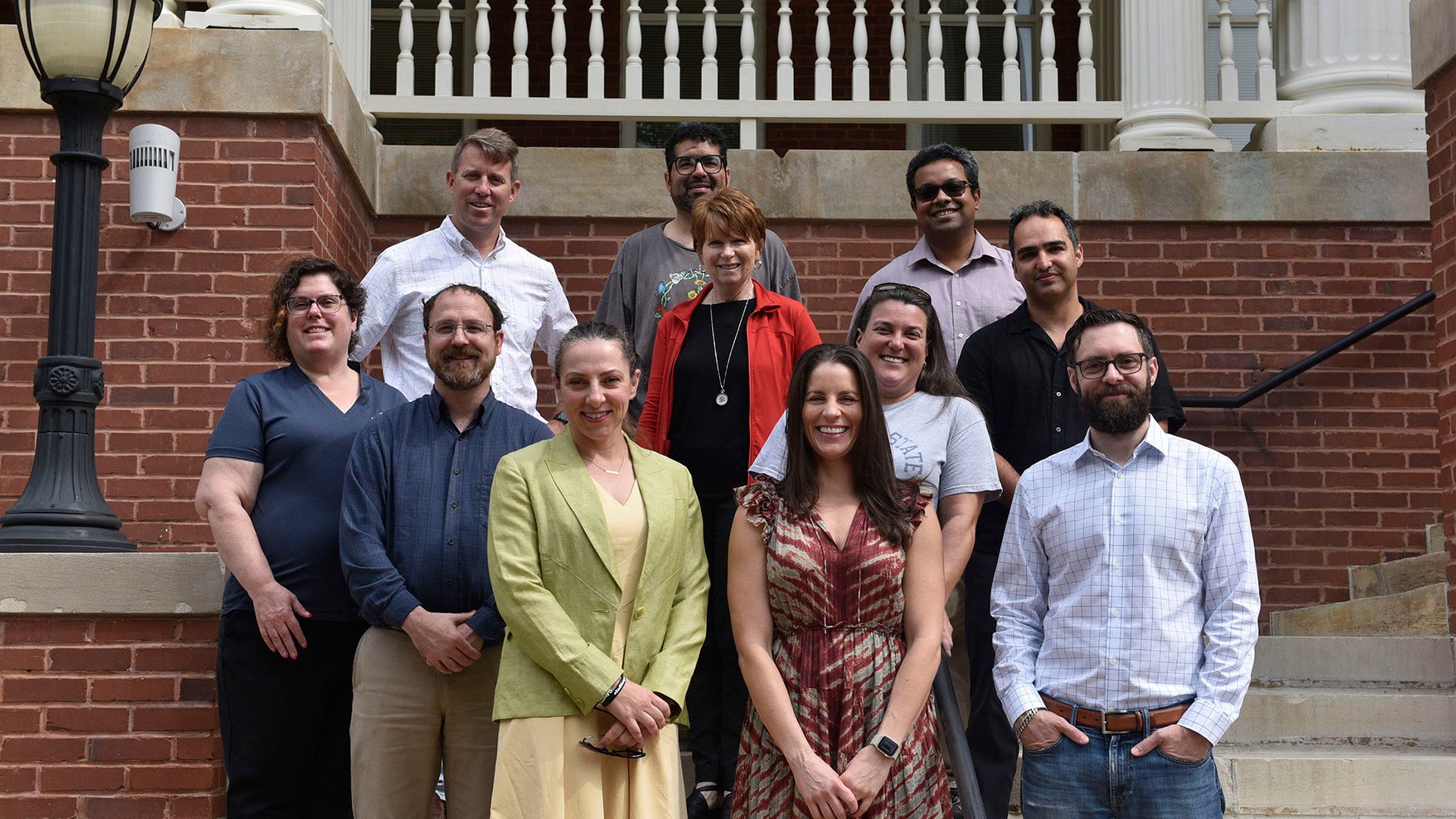 NSF EPIIC grant faculty fellows and investigators from GCSU, Southern Utah State University and Athens State University pause during a meeting at GCSU last year. Image credit: Kylie Rowe