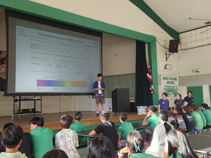Researchers and students from the Materials Research and Education Consortium shared material science with students at University Laboratory School.