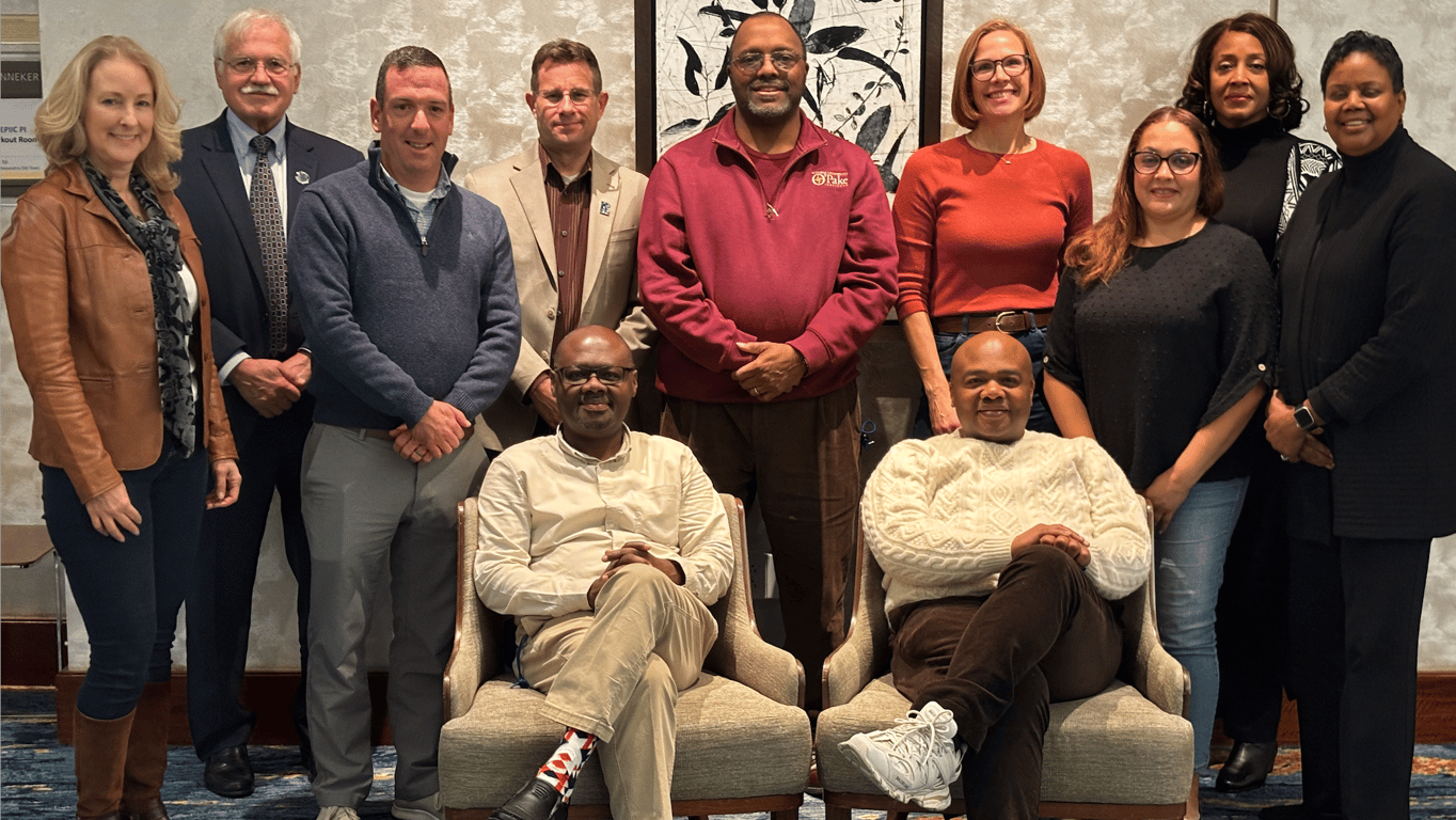 Members of EPIIC’s LIGHT UP project meet regularly to share progress and turn ideas into action. Here, the cohort pauses during the annual PI meeting in November 2025.