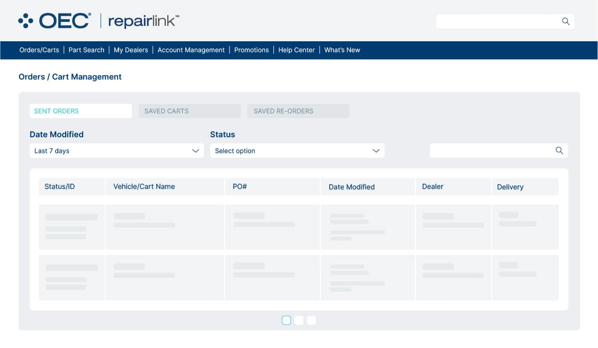 RepairLink Feature Screen