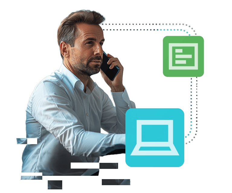 Data Services Man On Phone