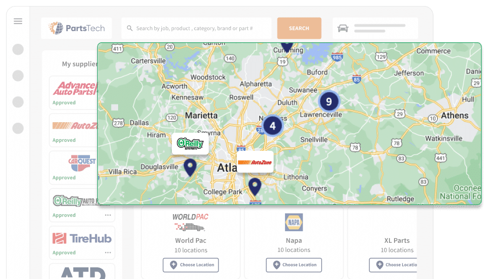 PartsTech Map
