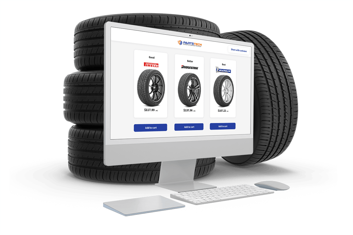 Parts and tires on PartsTech platform