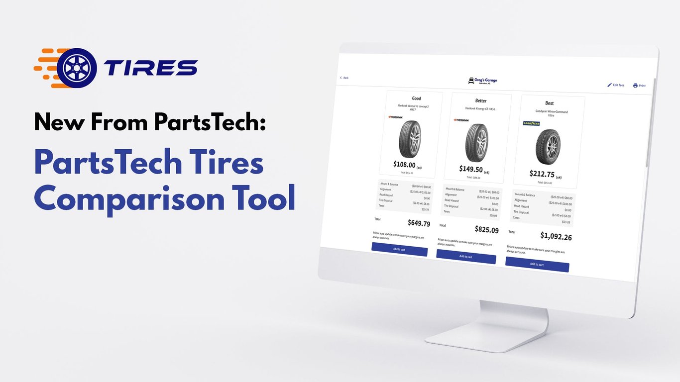 New From PartsTech: PartsTech Tires Comparison Tool