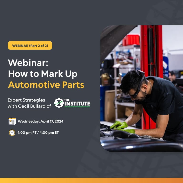 On-Demand Webinar: How to  markup automotive parts (Part 2)