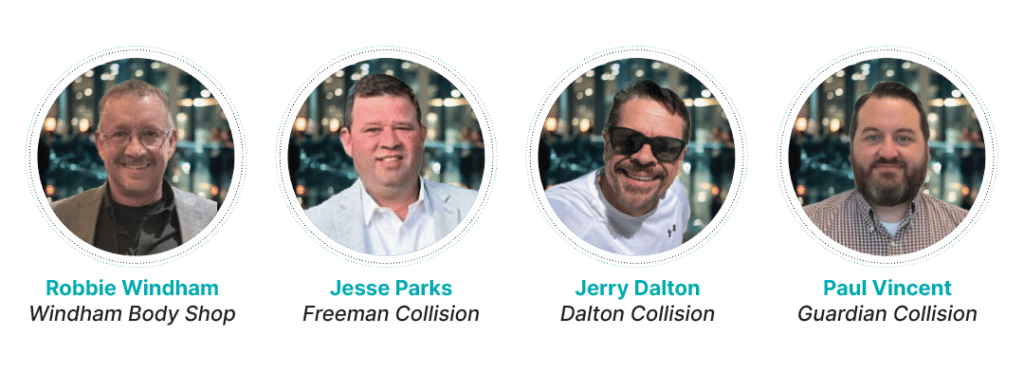 Die Diskussionsteilnehmer Robbie Windham, Jesse Parks, Jerry Dalton und Paul Vincent