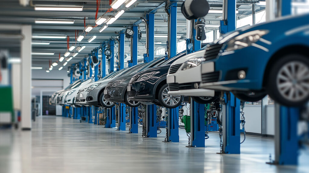 Multiple cars on lifts