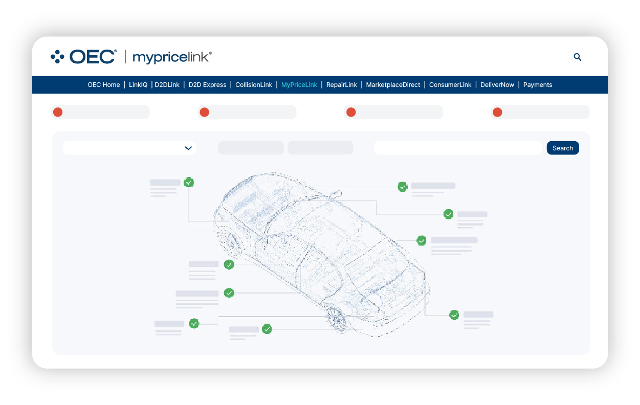 MyPriceLink dashboard