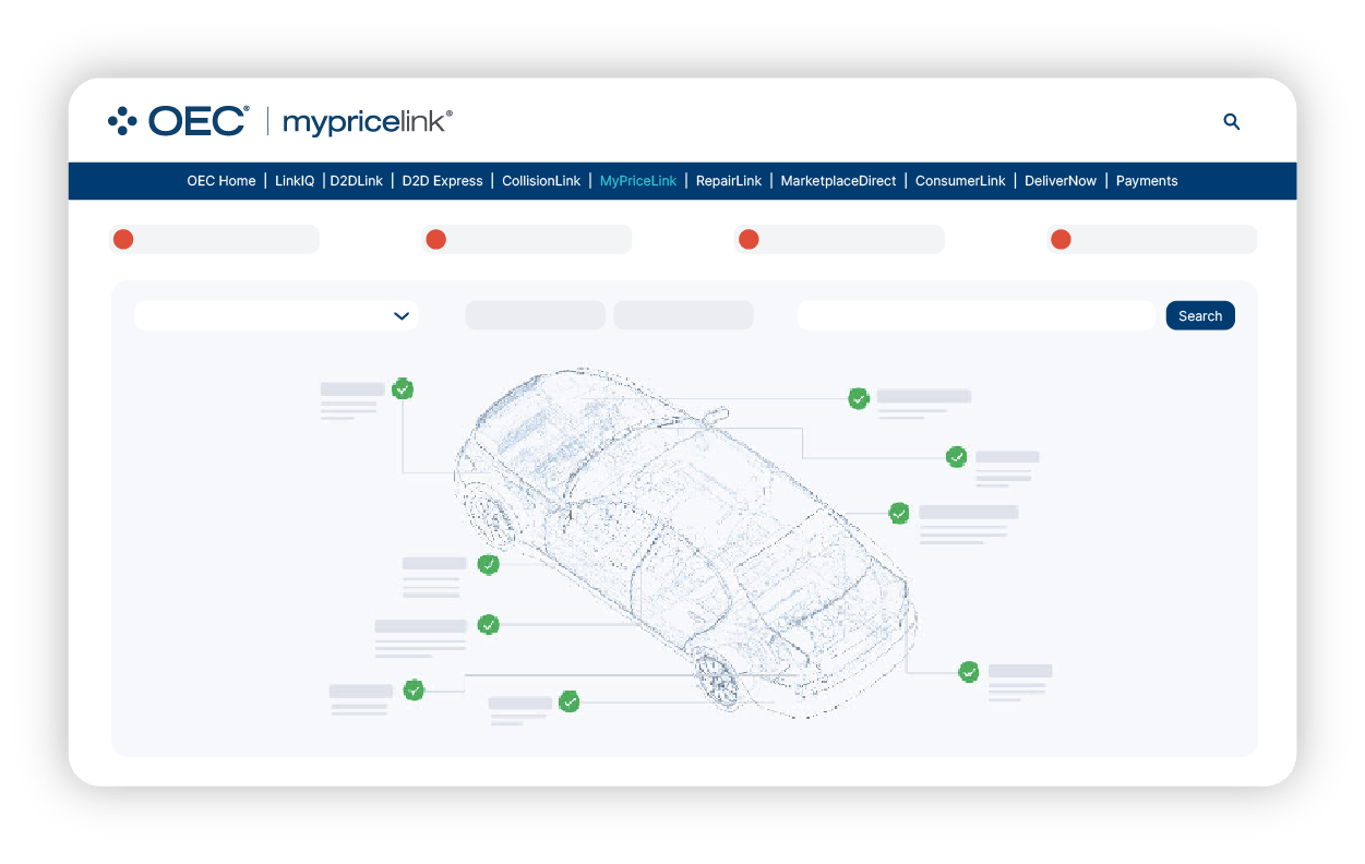 MyPriceLink dashboard