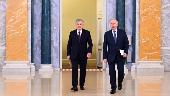 Мирзиёев поздравил Путина с проведением выборов в Госдуму