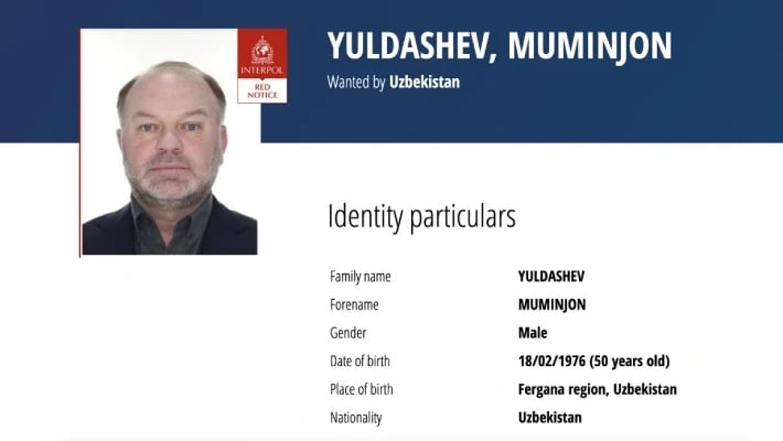 Муминжон Юлдашев объявлен в международный розыск