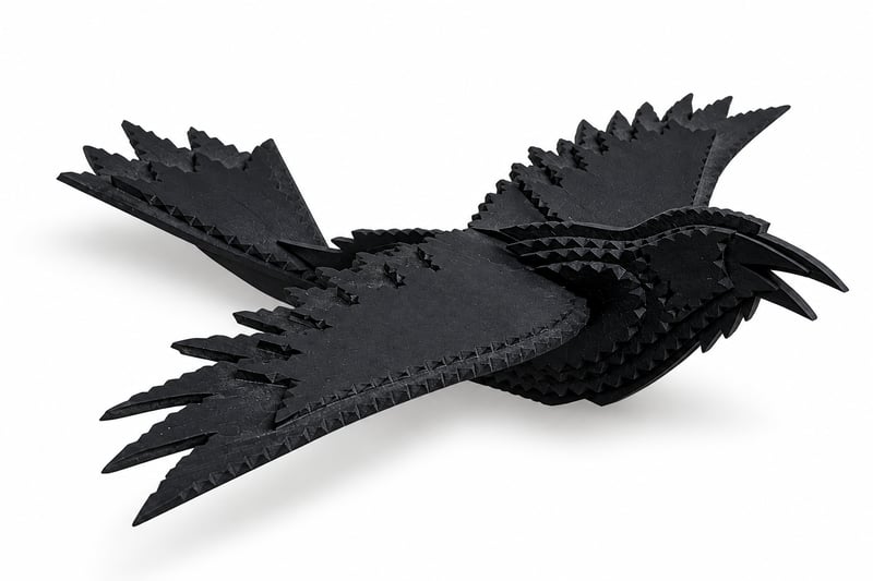 Flying Raven Ornament by David Schump