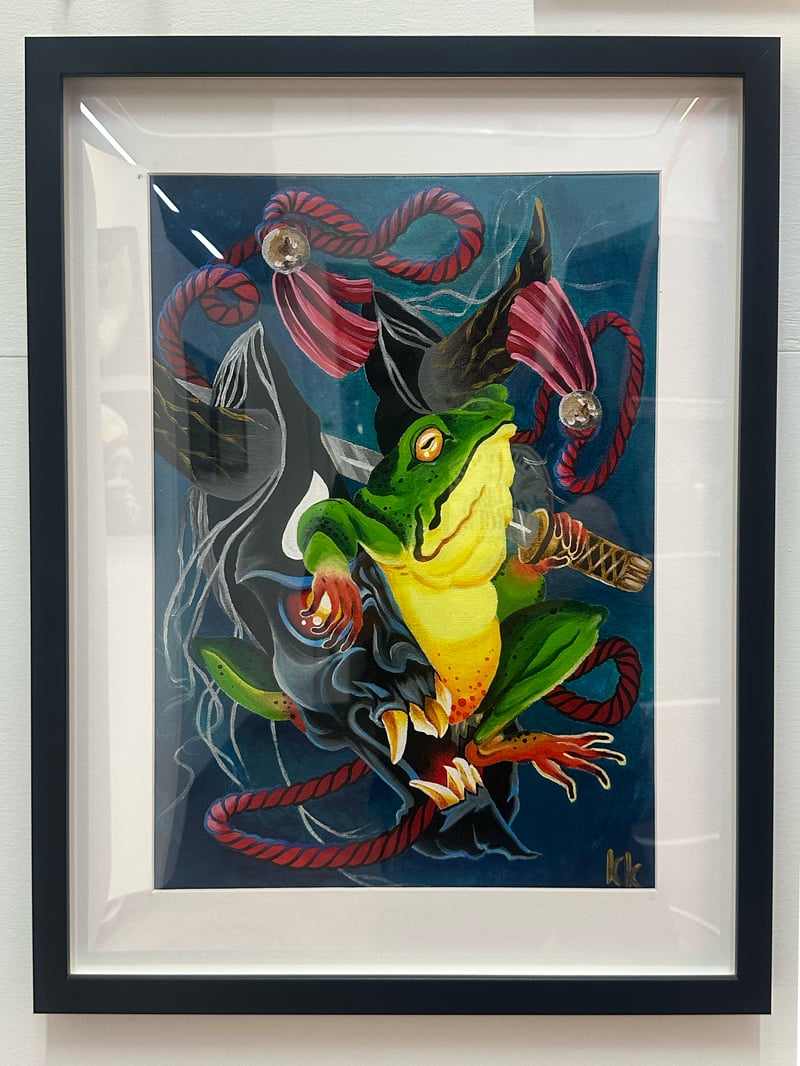 Victory Over Evil Frog Yonkai by Krystsina Kush