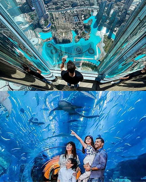Burj Khalifa - At The Top Sky & Dubai Aquarium Experience