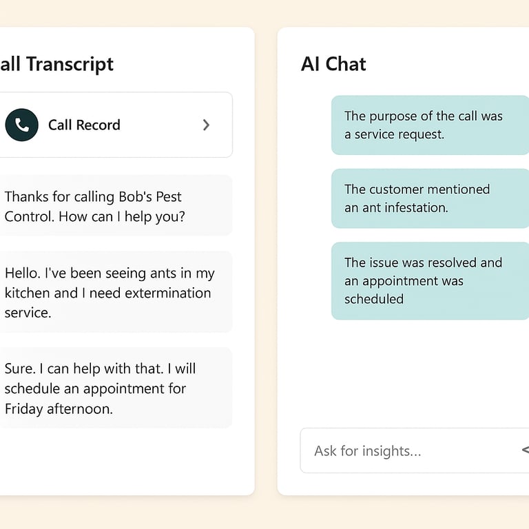 Chat with Call Transcripts