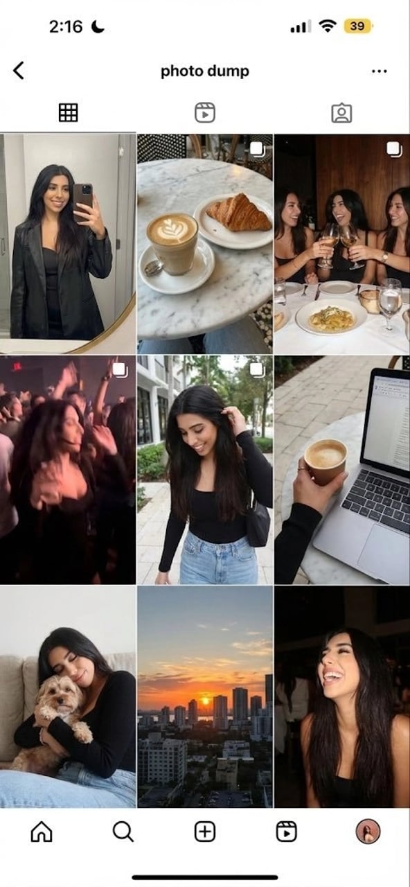 Weekend photo dump grid for Instagram