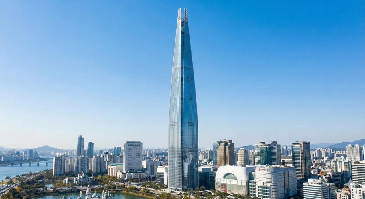Lotte World Tower landmark-focused geolocation image