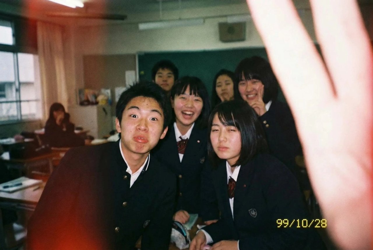 Low-quality disposable camera high school snapshot prompt