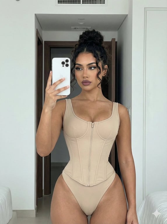 Mirror selfie in modern interior