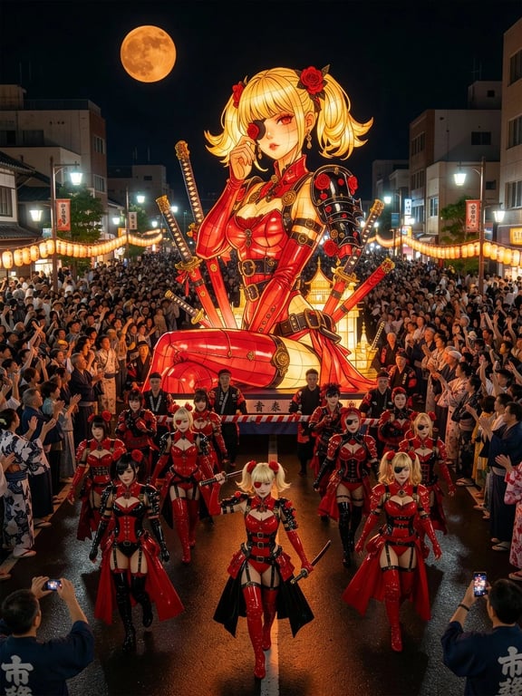 Japanese Festival Mikoshi Float Prompt Template