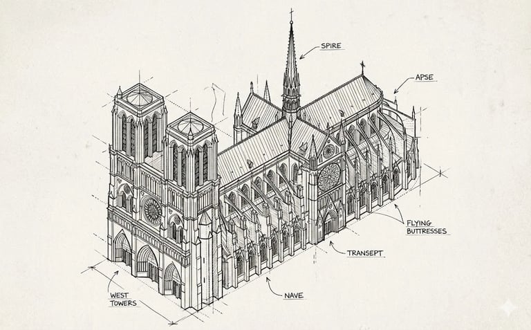 Isometric Schematic Diagram of Notre Dame Prompt
