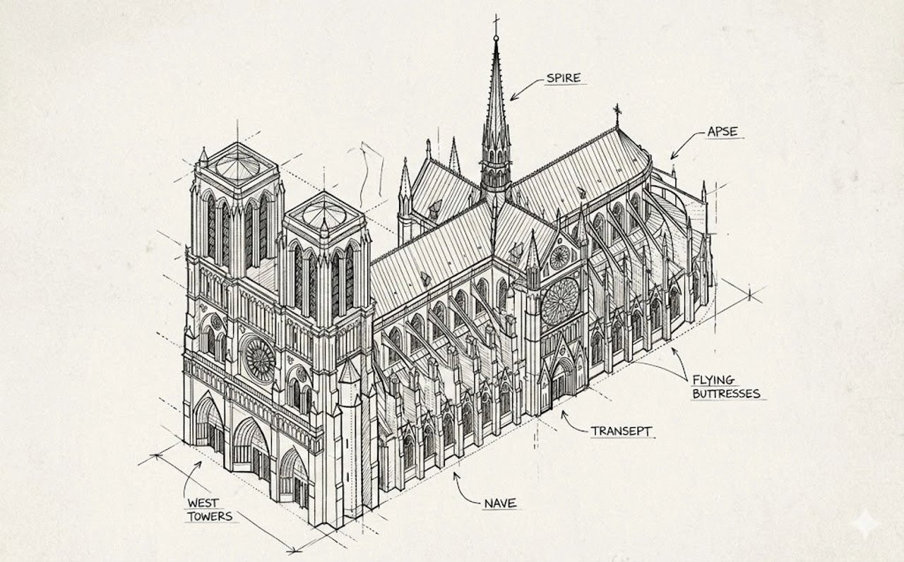 Isometric Schematic Diagram of Notre Dame Prompt