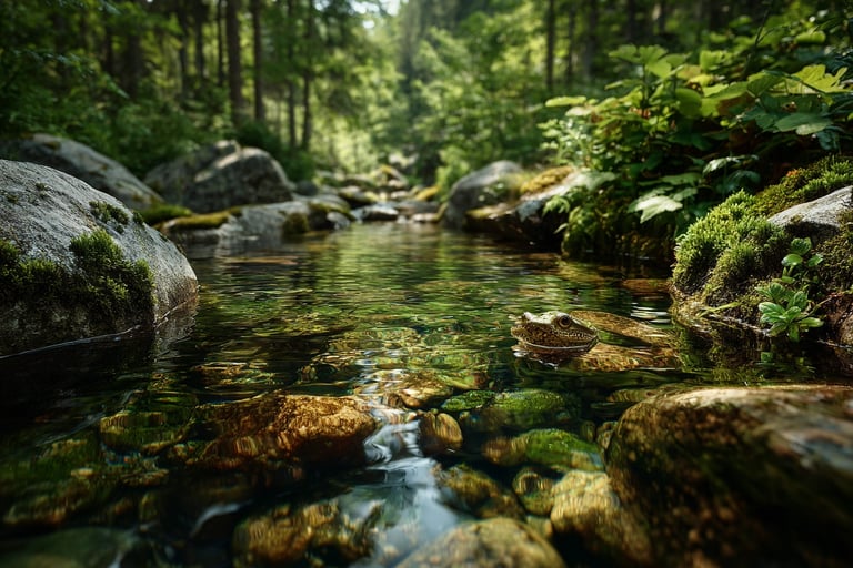 forest stream flowing