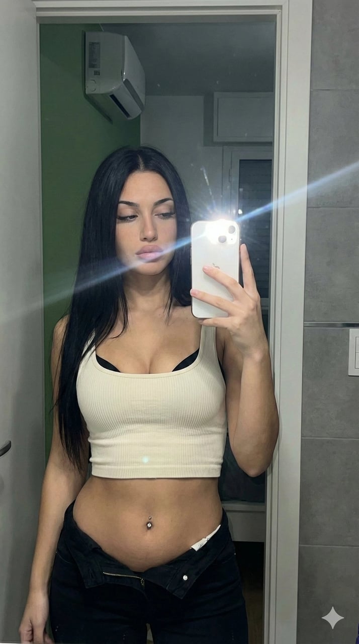 Mirror selfie in bathroom gen z - AI generated image using Nano Banana Pro prompt