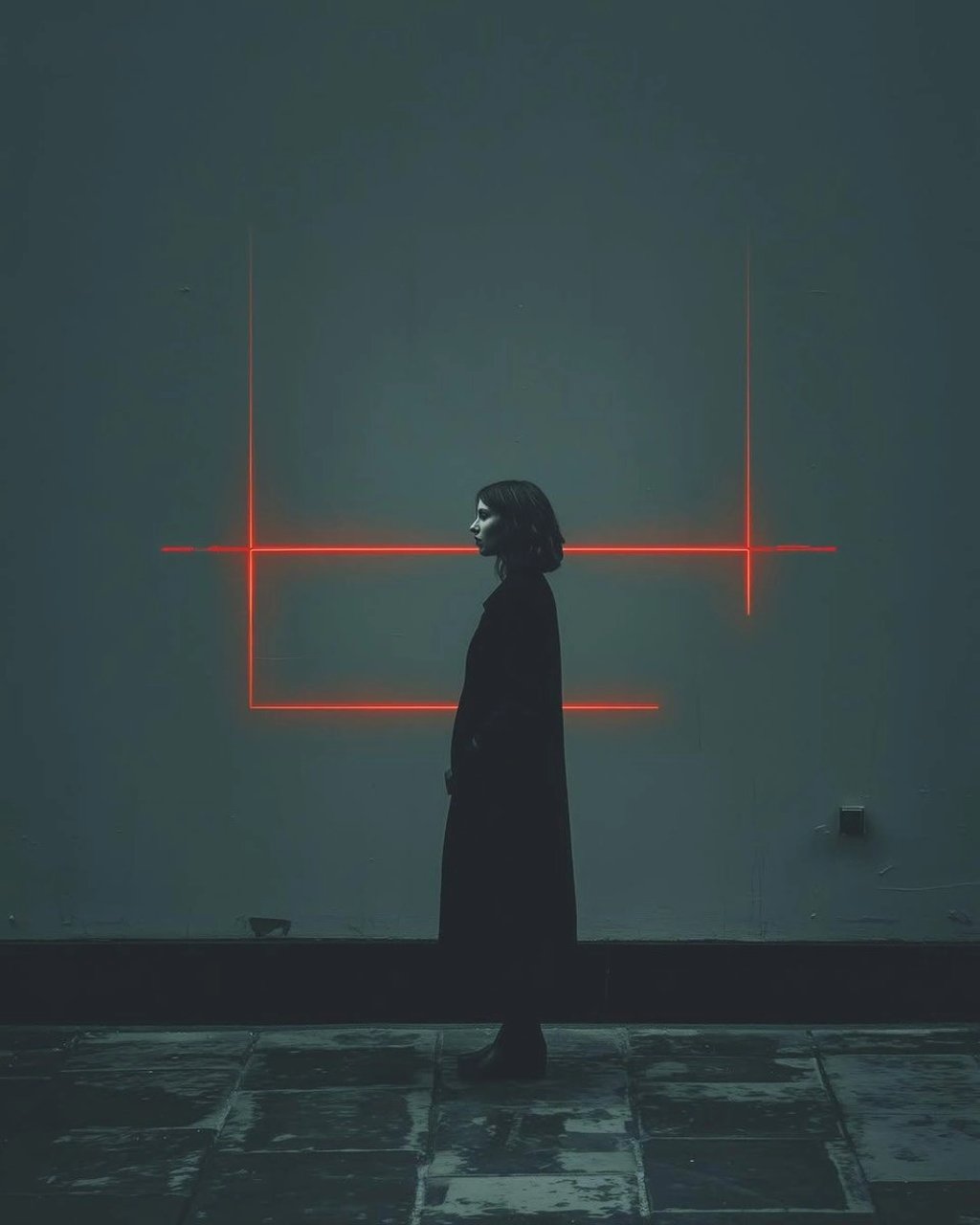 Cyberpunk woman in neon frame - AI generated image using Nano Banana Pro prompt