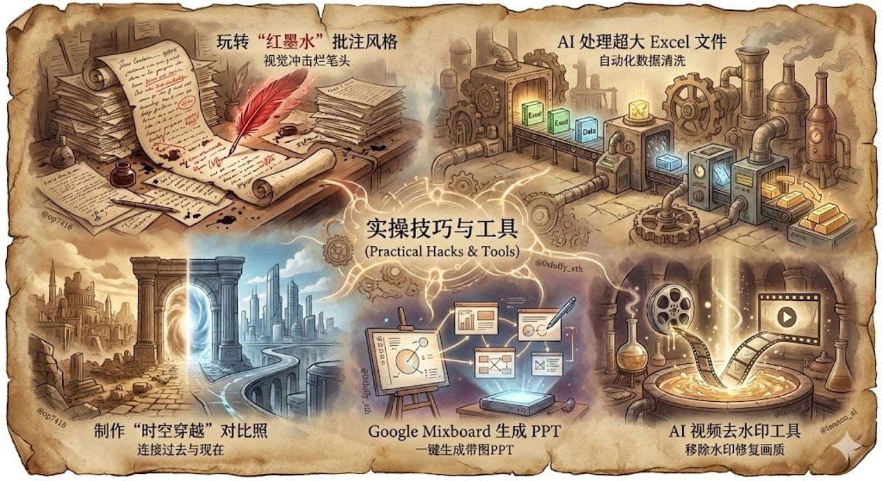 Split-Screen Cinematic Shot for Time Travel Comparison