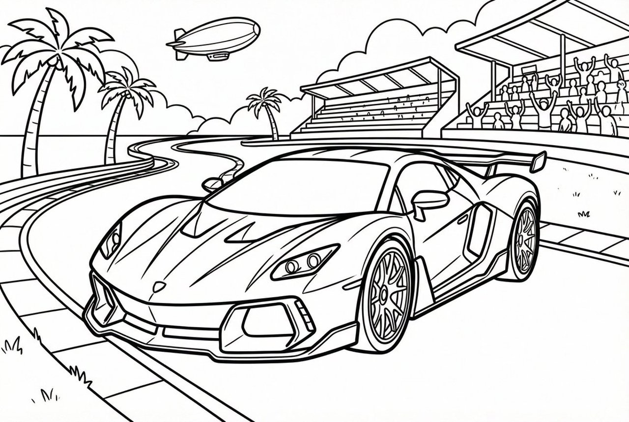 Coloring book line art prompt for Nano Banana Pro