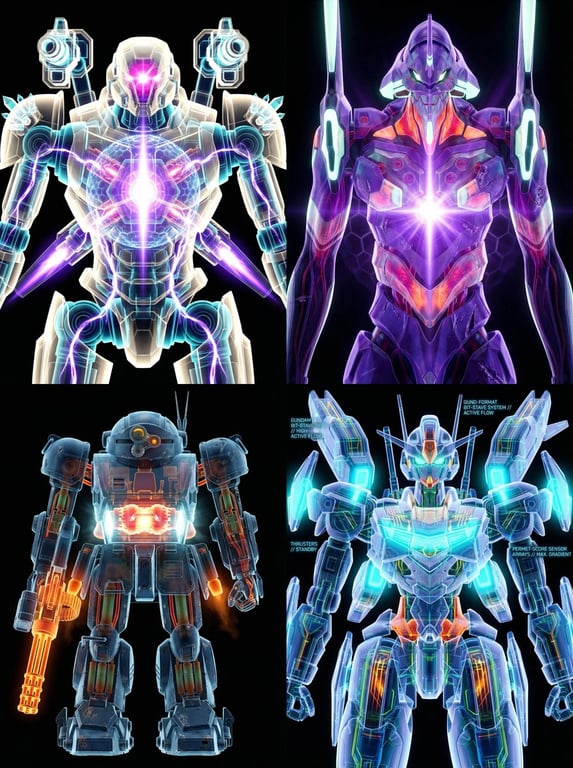 X-Ray/Thermal Visualization Prompt for Mecha (VOTOMS Scopedog)