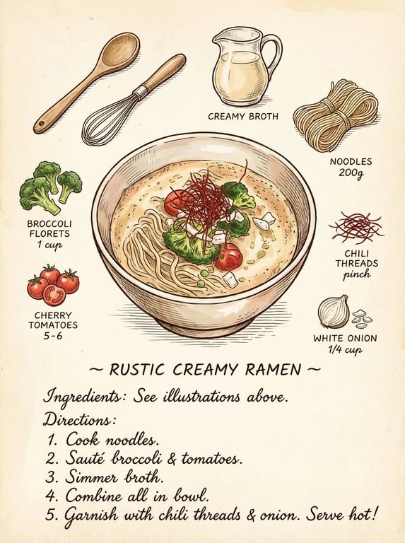 Vintage cookbook-style recipe illustration