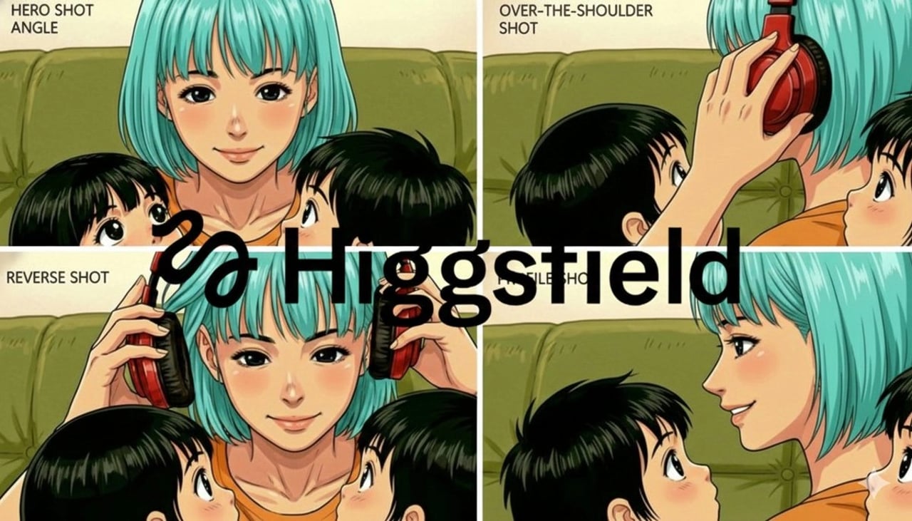 Grid of four camera angles from reference image