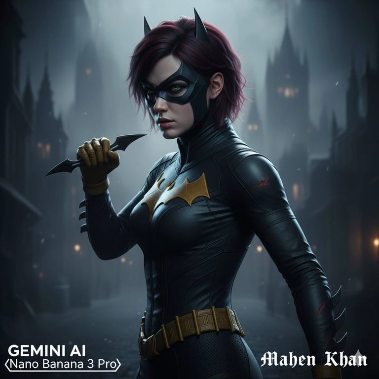 Gothic Noir Vigilante Portrait (Batgirl Inspired)