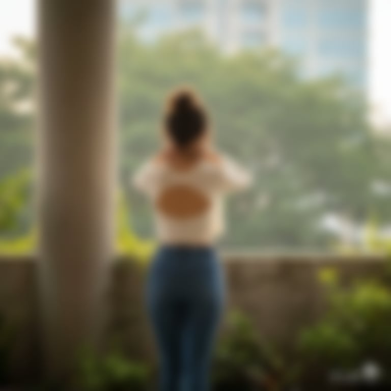 8K Cinematic Outdoor Portrait on a Balcony - Blurred AI generated image using Nano Banana Pro prompt