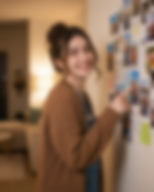 Candid Warm Indoor Portrait - Blurred AI generated image using Nano Banana Pro prompt
