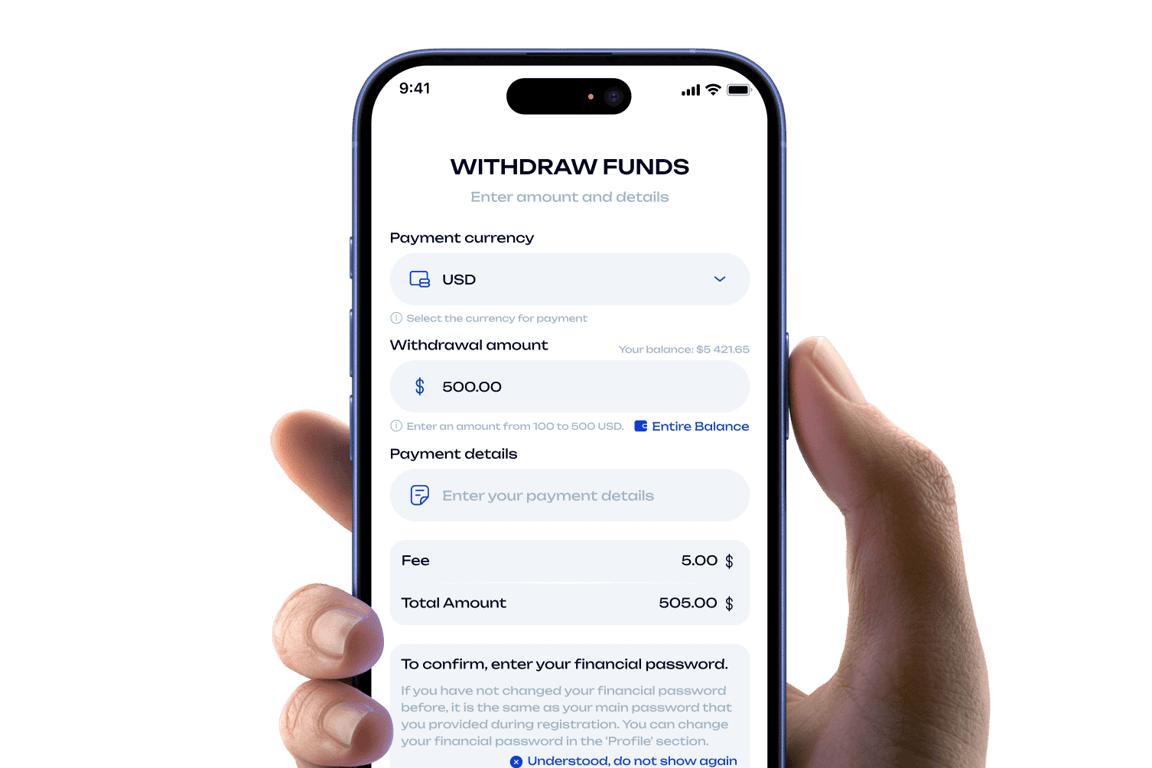 Automatización de entrada y salida de fondos