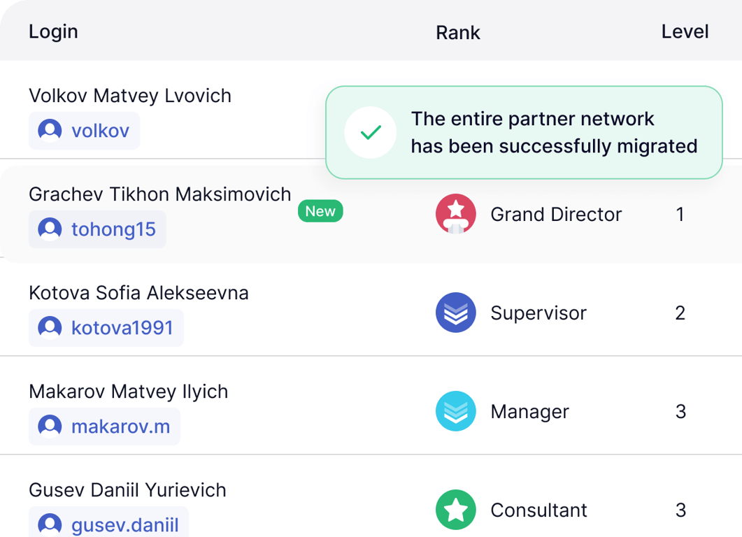 Transferiremos la estructura preservando los datos y el historial.